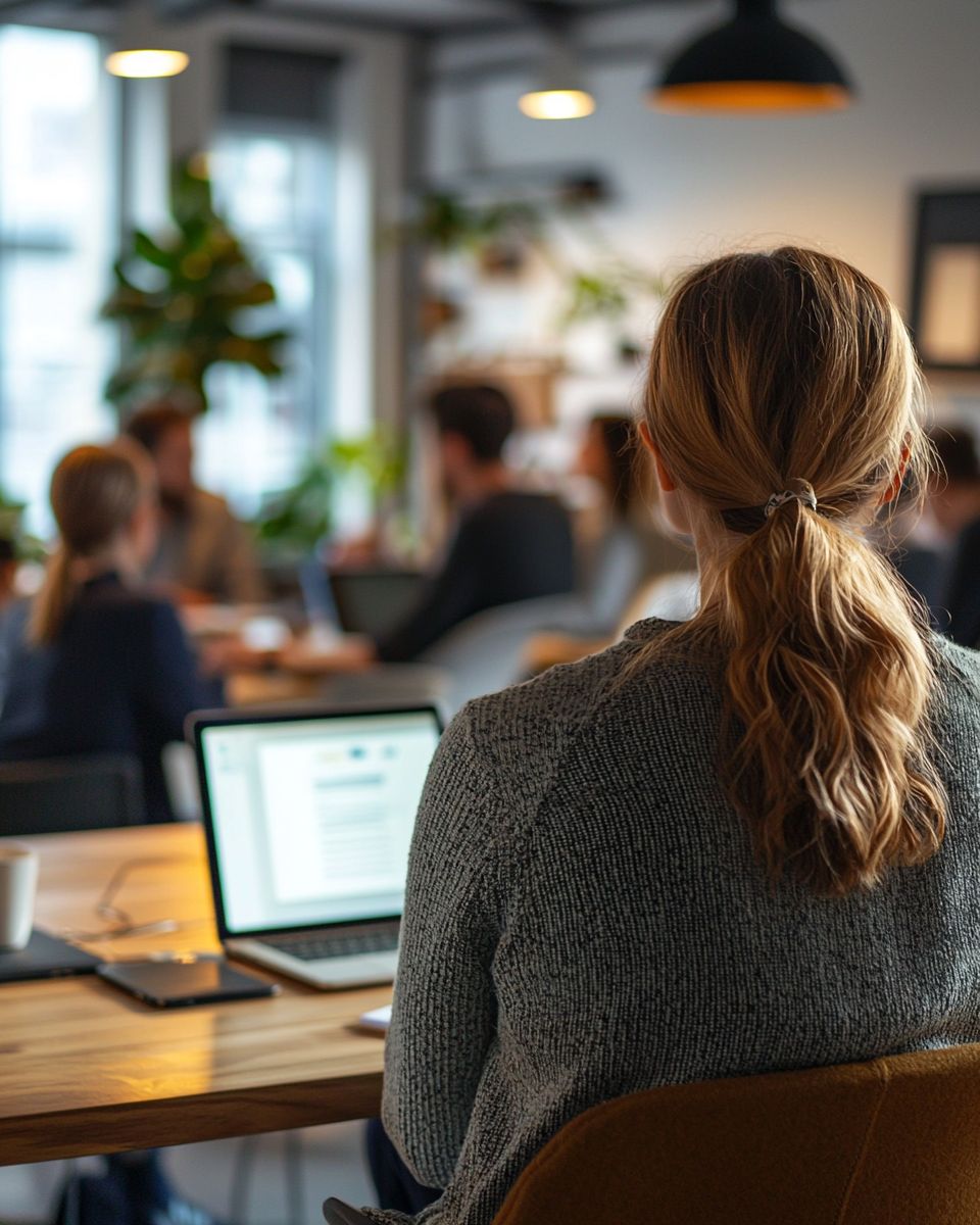 Working at a desk